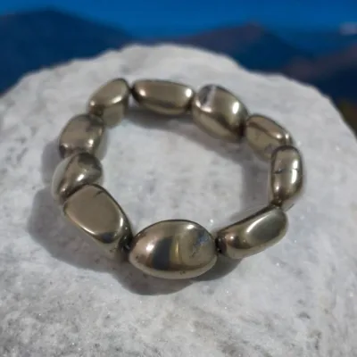 Manifest Abundance - IRON PYRITE WEALTH TUMBLE BRACELET ( BIG )